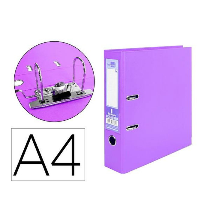 Liderpapel Archivador de Palanca A4 Lila 75 mm