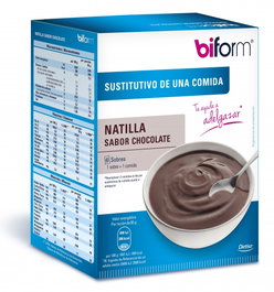 Dietisa Biform Crema de Chocolate, Batido Sustitutivo de Comida para Adelgazar, 6 Sobres, Alimento Hipocalórico con Proteínas, Vitaminas y Minerales