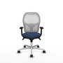 PIQUERAS Y CRESPO Silla de oficina Jorquera con mecanismo Sincro Azul marino y Blanco