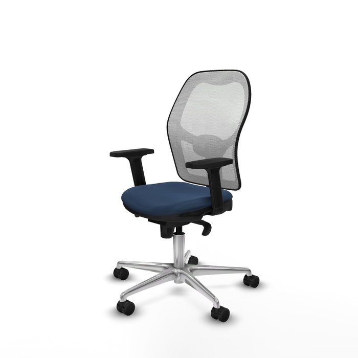 PIQUERAS Y CRESPO Silla de oficina Jorquera con mecanismo Sincro Azul marino y Blanco PIQUERAS Y CRESPO Silla de oficina Jorquera con mecanismo Sincro Azul marino y Blanco