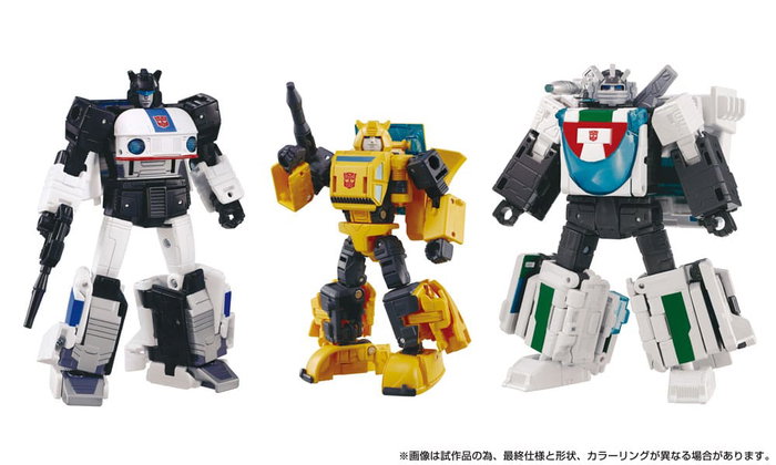 Takara Tomy Transformers Dramatic Capture Series Cybertron Chase Pack de 3 Figuras