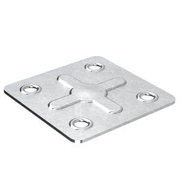 Herrajes ALK Placa Cuadrada Flora 40x40 G. 0,7mm Zincado