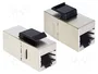 DeLOCK 86204 Módulo Keystone RJ45 Cat.5e compacto, Hembra a Hembra, Negro/Plata