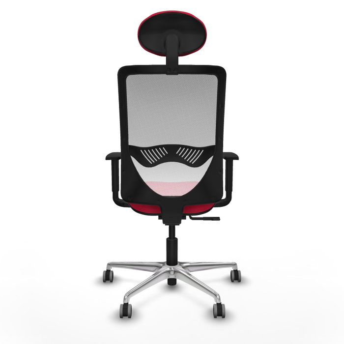 PIQUERAS Y CRESPO Silla de oficina Zulema con mecanismo Sincro, Rojo y Blanco