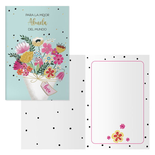 Dohe PACK 6 Tarjetas de Felicitación Abuelas - Modelo Ramo 70083 - 11,5 x 17 CM