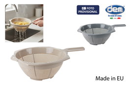 Inde Colador con Asa - Colores, Acero Inoxidable, Dimensiones 39 x 25 x 10.8 cm (12 Unidades)