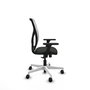 PIQUERAS Y CRESPO Silla de oficina Motilla con mecanismo Sincro, Negro/Blanco