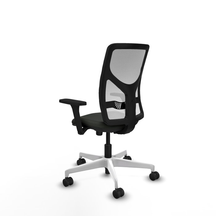 PIQUERAS Y CRESPO Silla de oficina Motilla con mecanismo Sincro, Negro/Blanco