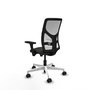 PIQUERAS Y CRESPO Silla de oficina Motilla con mecanismo Sincro, Negro/Blanco