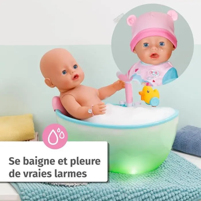 Baby Born Muñeca bebé Emma 43 cm con 10 funciones y 10 accesorios para mayores de 3 años