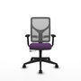 PIQUERAS Y CRESPO Silla de oficina Motilla con mecanismo Sincro/Traslack, Morado y Gris