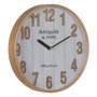 Ixia Reloj Blanco-natural Madera y Cristal 32 x 32 x 4,50 cm