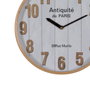 Ixia Reloj Blanco-natural Madera y Cristal 32 x 32 x 4,50 cm