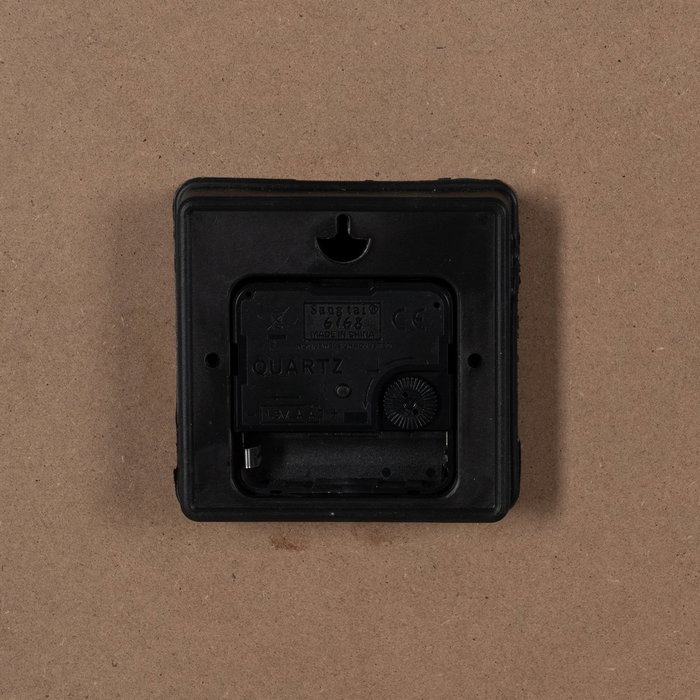 Reloj Blanco-Natural Madera / Cristal 32 X 32 X 4,50 cm