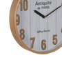 Reloj Blanco-Natural Madera / Cristal 32 X 32 X 4,50 cm