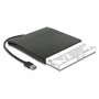 DeLOCK Caja Externa para Unidad SATA Slim de 5.25" y 12.7 mm, con USB 3.0 SuperSpeed 5 Gbps Tipo-A Macho, HDD, Color Negro