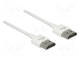 DeLOCK Cable HDMI High Speed con Ethernet 3D 4K 0,5 m Blanco