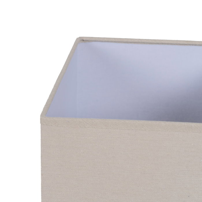 Lámpara Mesa Marrón-Crema Tejido-Madera 20 X 20 X 40 cm