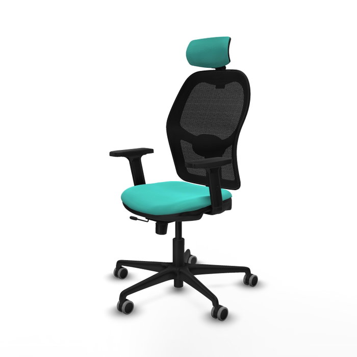 PIQUERAS Y CRESPO Silla de oficina Jorquera con mecanismo Sincro/Traslack, Turquesa y Negro PIQUERAS Y CRESPO Silla de oficina Jorquera con mecanismo Sincro/Traslack, Turquesa y Negro