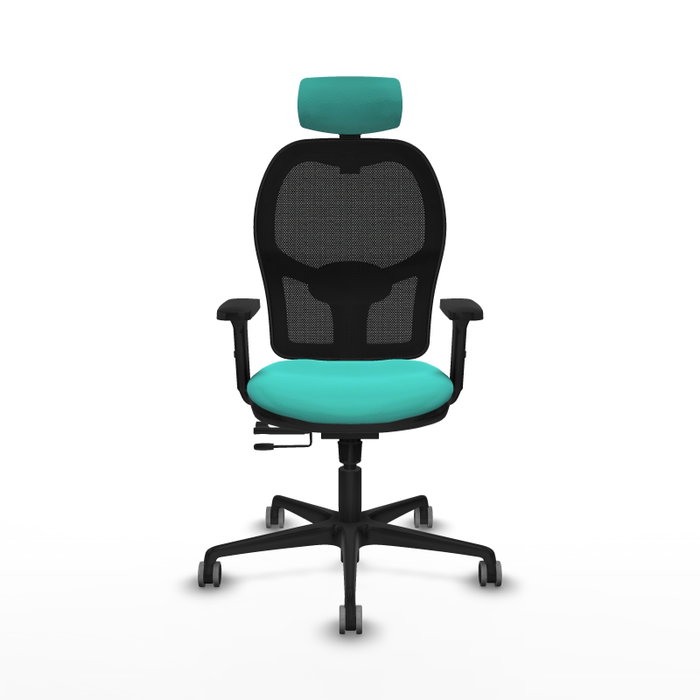 PIQUERAS Y CRESPO Silla de oficina Jorquera con mecanismo Sincro/Traslack, Turquesa y Negro PIQUERAS Y CRESPO Silla de oficina Jorquera con mecanismo Sincro/Traslack, Turquesa y Negro
