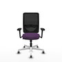 PIQUERAS Y CRESPO Silla de oficina Zulema con mecanismo Sincro, Morado y Negro