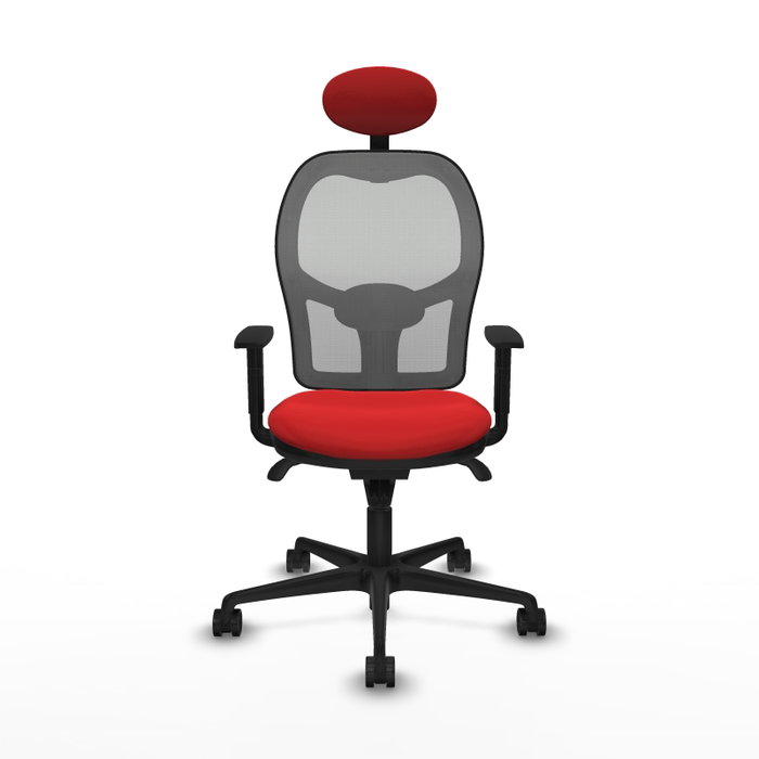 PIQUERAS Y CRESPO Silla de oficina Jorquera, Mecanismo Sincro, Rojo y Gris PIQUERAS Y CRESPO Silla de oficina Jorquera, Mecanismo Sincro, Rojo y Gris