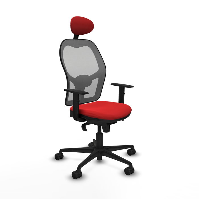 PIQUERAS Y CRESPO Silla de oficina Jorquera, Mecanismo Sincro, Rojo y Gris PIQUERAS Y CRESPO Silla de oficina Jorquera, Mecanismo Sincro, Rojo y Gris