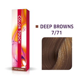 Color Touch, Sin amoníaco, Tinte de cabello semipermanente, 7/71 Medium Blonde Ash Chestnut, 60 ml