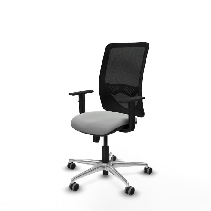 PIQUERAS Y CRESPO Silla de oficina Zulema con mecanismo Sincro, Gris claro y Negro PIQUERAS Y CRESPO Silla de oficina Zulema con mecanismo Sincro, Gris claro y Negro