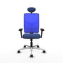 PIQUERAS Y CRESPO Silla de oficina Motilla con mecanismo Sincro, Azul