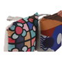 DKD Home Decor Sujetapuertas de Algodón GEOME Multicolor (Pack de 2)