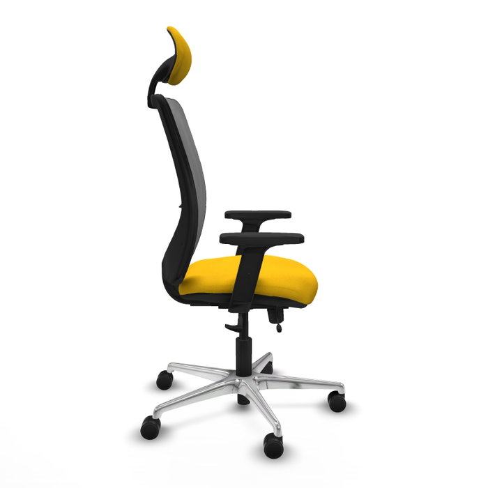PIQUERAS Y CRESPO Silla de oficina Zulema con mecanismo Sincro/Traslack, Amarillo y Gris PIQUERAS Y CRESPO Silla de oficina Zulema con mecanismo Sincro/Traslack, Amarillo y Gris