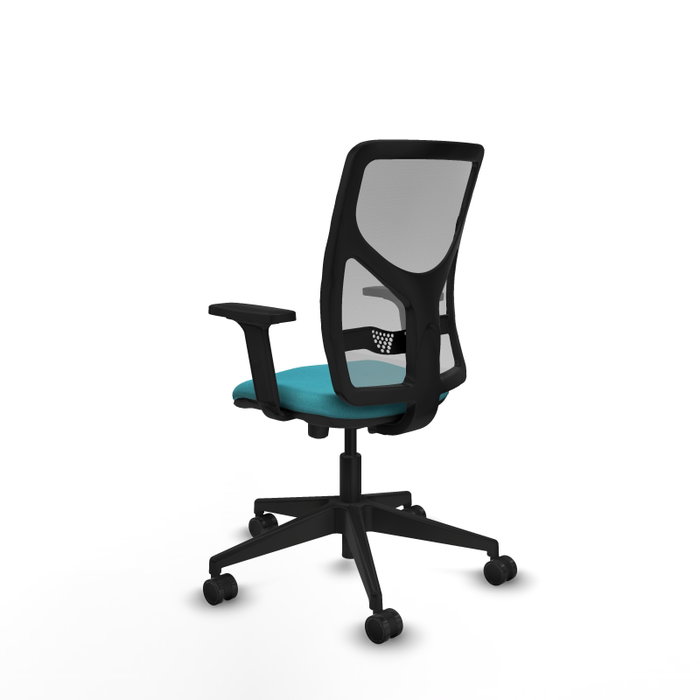 PIQUERAS Y CRESPO Silla de oficina Motilla Turquesa y Gris con mecanismo Sincro/Traslack PIQUERAS Y CRESPO Silla de oficina Motilla Turquesa y Gris con mecanismo Sincro/Traslack