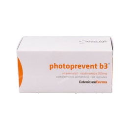 GALENICUM DERMA Photoprevent B3 Nicitinamida 500Mg 60 Cápsulas