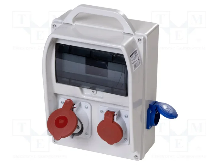 PAWBOL Cuadro de distribución IP44 con enchufes CEE y tomas 250V PAWBOL Cuadro de distribución IP44 con enchufes CEE y tomas 250V
