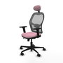 PIQUERAS Y CRESPO Silla de oficina Jorquera Rosa y Gris