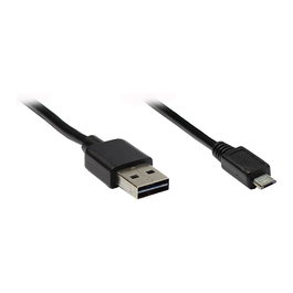 GoodConnections Cable USB 2.0 A a Micro B, 3m, Negro