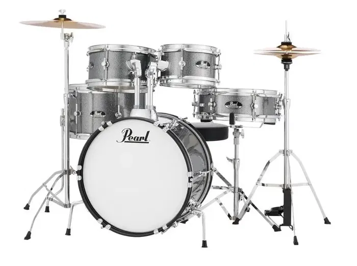 Pearl Batería Roadshow Junior Rsj 1610Bx/0805/10550/1308+1204 & Hw / Grindstone Sparkle Pearl Completa con Platillos Sabian Solar
