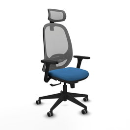 PIQUERAS Y CRESPO Silla de oficina Cilanco Azul claro/Gris con mecanismo Sincro