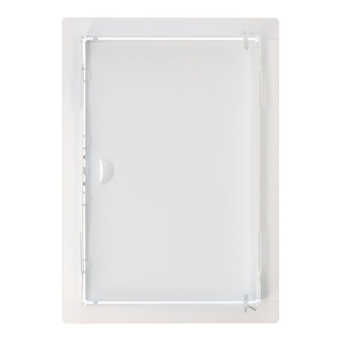 Edm Tapa de registro empotrable rectangular acero 20x30cm blanca