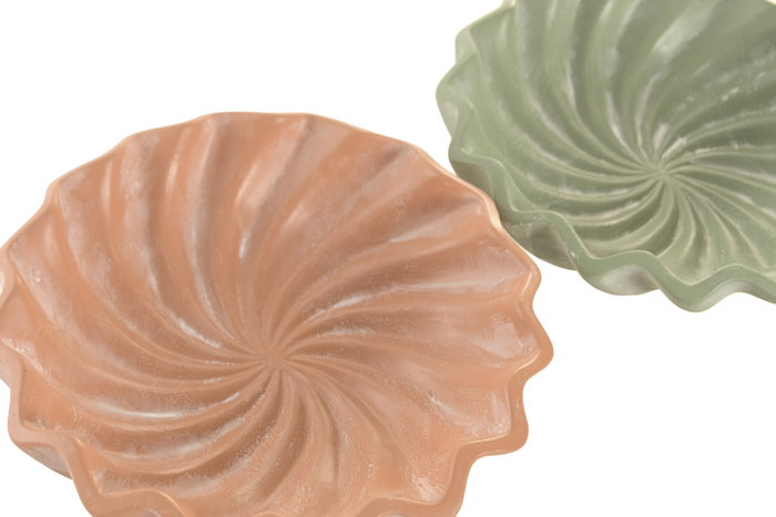 DKD Home Decor Centro de Mesa de Cemento Tropical Palm, Surtido de 2 Colores