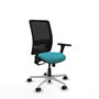 PIQUERAS Y CRESPO Silla de oficina Zulema con mecanismo Sincro, Turquesa y Negro