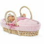 Corolle Conjunto Cuna Peluche Rosa para Muñecos de 36 y 42 cm