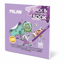 Milan Cuaderno para colorear con adhesivos alien invasion