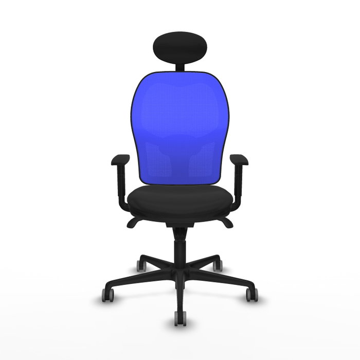 PIQUERAS Y CRESPO Silla de oficina Jorquera con mecanismo Sincro, Negro y Azul PIQUERAS Y CRESPO Silla de oficina Jorquera con mecanismo Sincro, Negro y Azul