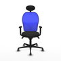 PIQUERAS Y CRESPO Silla de oficina Jorquera con mecanismo Sincro, Negro y Azul