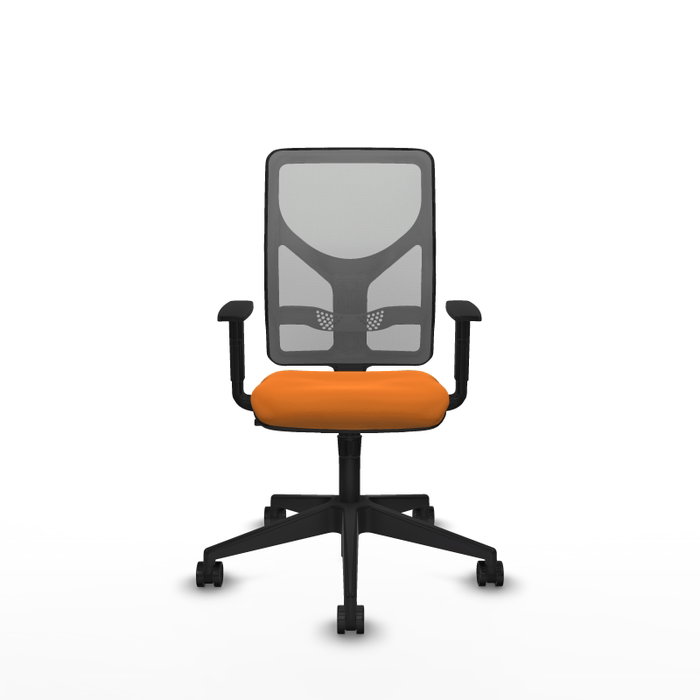 PIQUERAS Y CRESPO Silla de oficina Motilla con mecanismo Sincro, Naranja y Gris