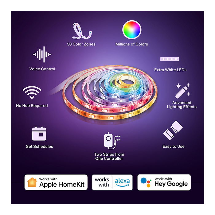 TP-Link Tira de Luz Inteligente Tapo L930-10 LED Multicolor Wi-Fi, Control por Voz, 5 m, 600 LED, 2000 lm, Funciona con Alexa, Google Assistant y Apple HomeKit