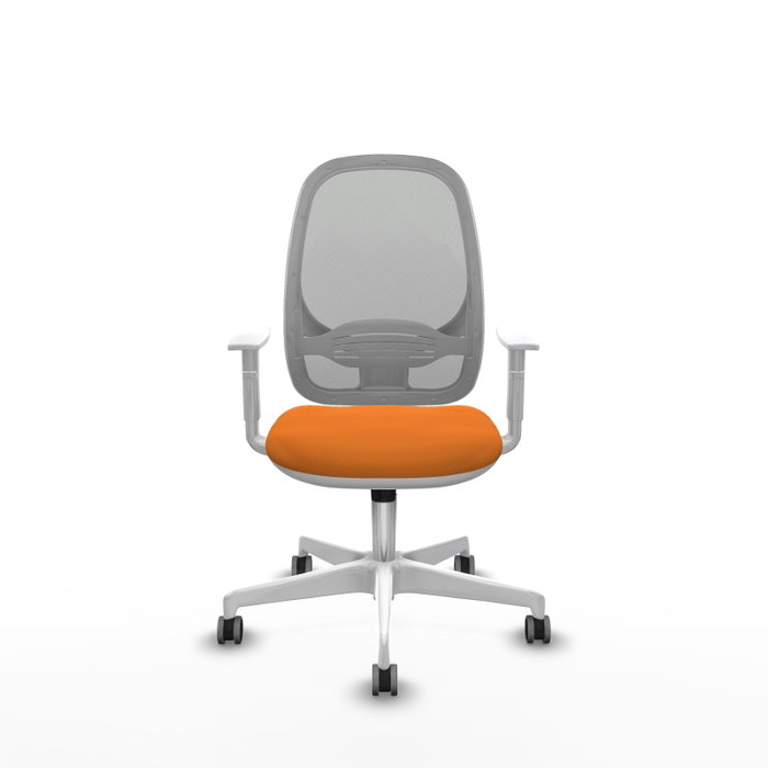 PIQUERAS Y CRESPO Silla de oficina Cilanco con mecanismo Sincro, Naranja y Gris