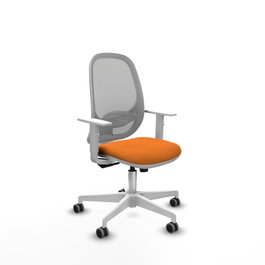 PIQUERAS Y CRESPO Silla de oficina Cilanco con mecanismo Sincro, Naranja y Gris